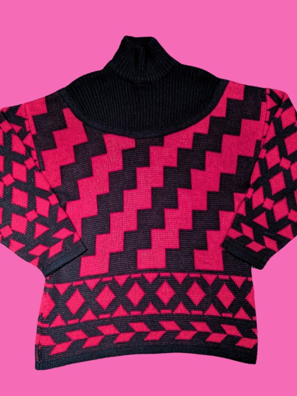 Vintage 1990's Knit Turtleneck Sweater Size M